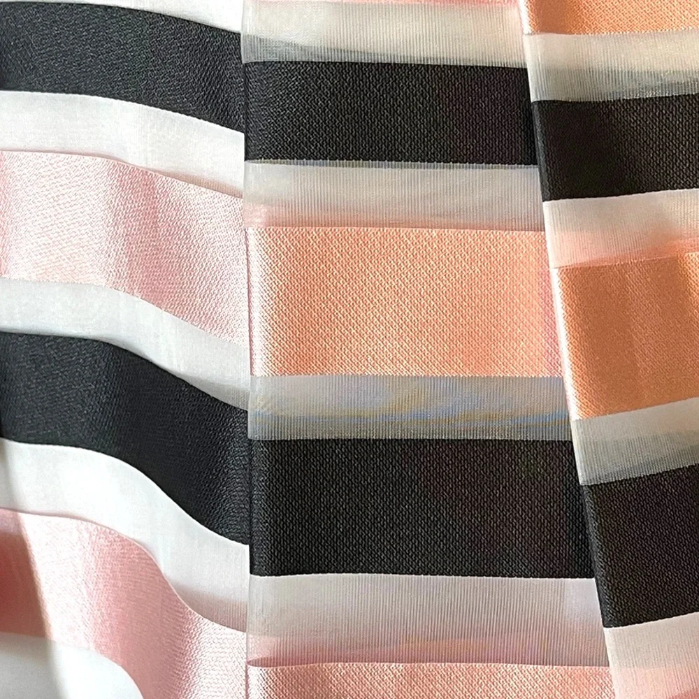 Pink Tartan Satin Stripe Full Skirt - Picture 7 of 13